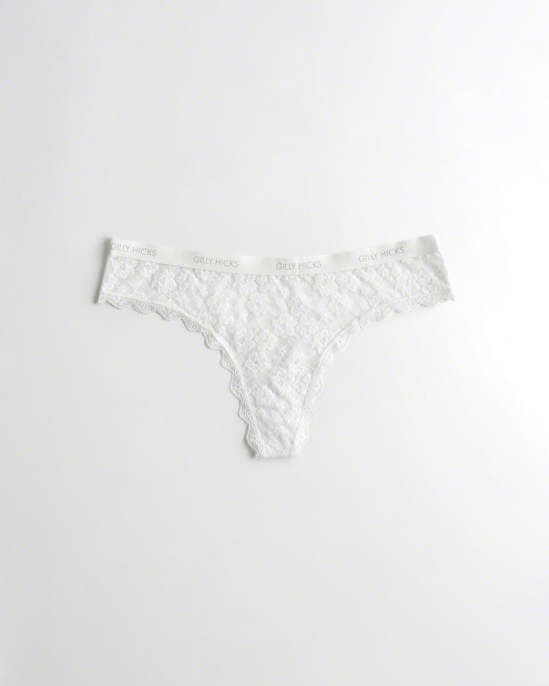 Mutande Hollister Donna Lace Thong Bianche Italia (212YFWSR)